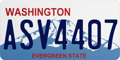 WA license plate ASV4407