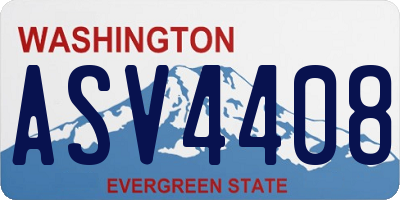 WA license plate ASV4408