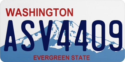 WA license plate ASV4409