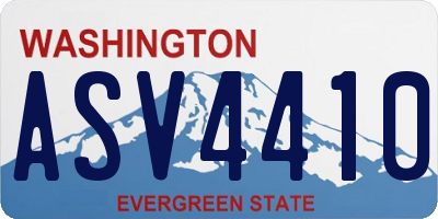 WA license plate ASV4410