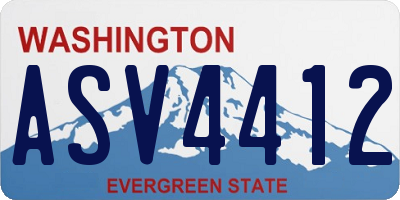 WA license plate ASV4412