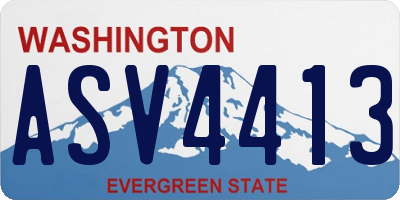 WA license plate ASV4413