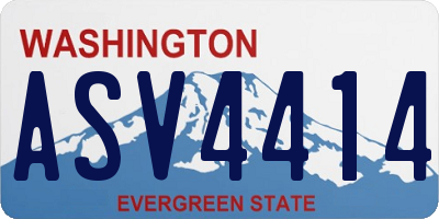 WA license plate ASV4414
