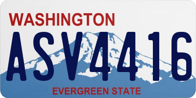 WA license plate ASV4416