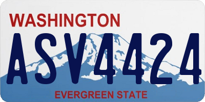 WA license plate ASV4424