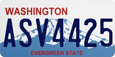 WA license plate ASV4425