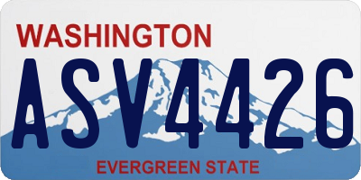 WA license plate ASV4426