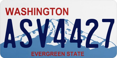 WA license plate ASV4427