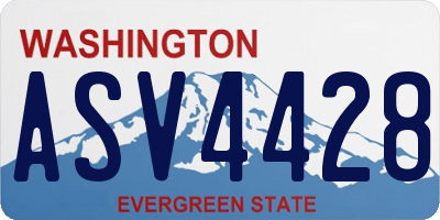 WA license plate ASV4428