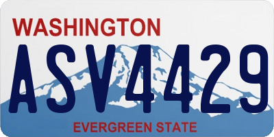 WA license plate ASV4429