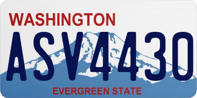 WA license plate ASV4430