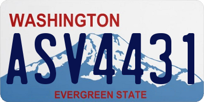 WA license plate ASV4431