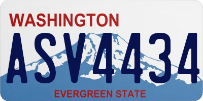 WA license plate ASV4434