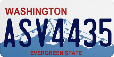 WA license plate ASV4435