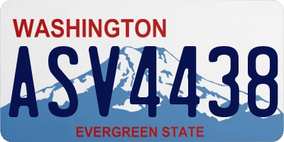 WA license plate ASV4438