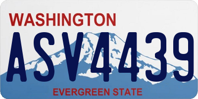 WA license plate ASV4439