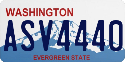 WA license plate ASV4440