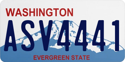 WA license plate ASV4441
