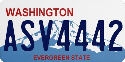 WA license plate ASV4442