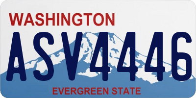 WA license plate ASV4446