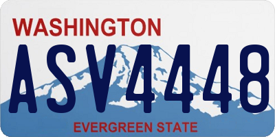 WA license plate ASV4448