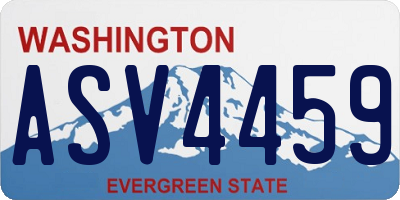 WA license plate ASV4459
