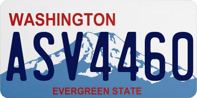 WA license plate ASV4460