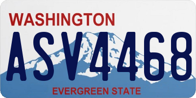 WA license plate ASV4468