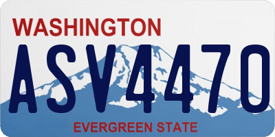 WA license plate ASV4470