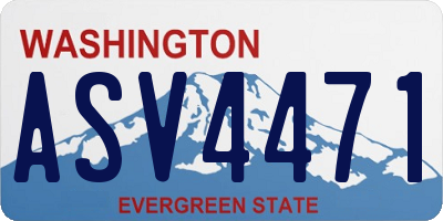 WA license plate ASV4471