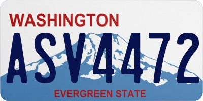 WA license plate ASV4472