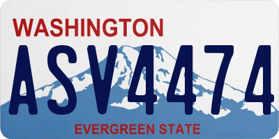 WA license plate ASV4474