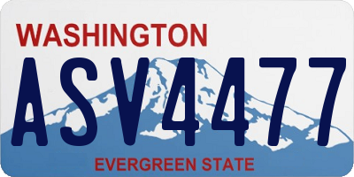 WA license plate ASV4477