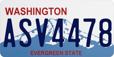 WA license plate ASV4478