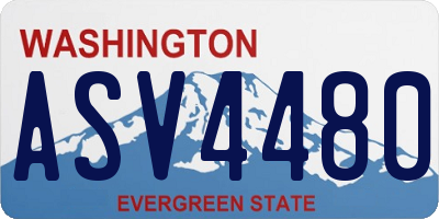 WA license plate ASV4480