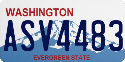 WA license plate ASV4483