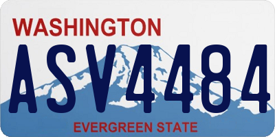 WA license plate ASV4484