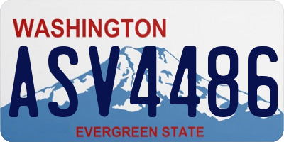 WA license plate ASV4486
