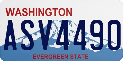 WA license plate ASV4490