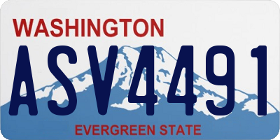 WA license plate ASV4491