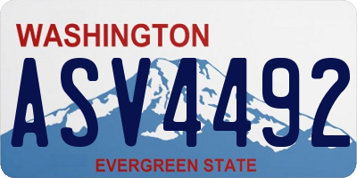 WA license plate ASV4492