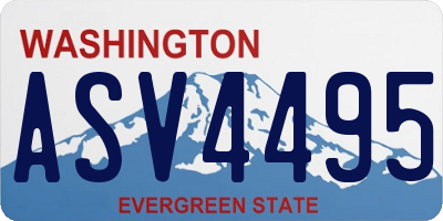 WA license plate ASV4495