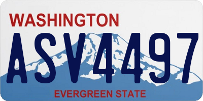 WA license plate ASV4497