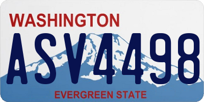 WA license plate ASV4498