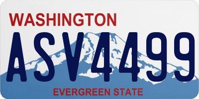 WA license plate ASV4499