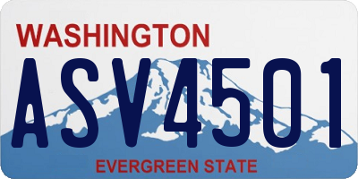 WA license plate ASV4501