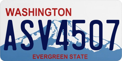 WA license plate ASV4507