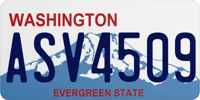 WA license plate ASV4509