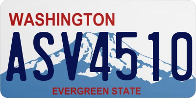 WA license plate ASV4510
