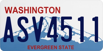 WA license plate ASV4511